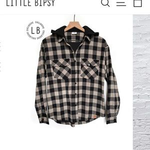NWT xl (fits like a large) LITTLE BIPSY FLANNEL UNISEX